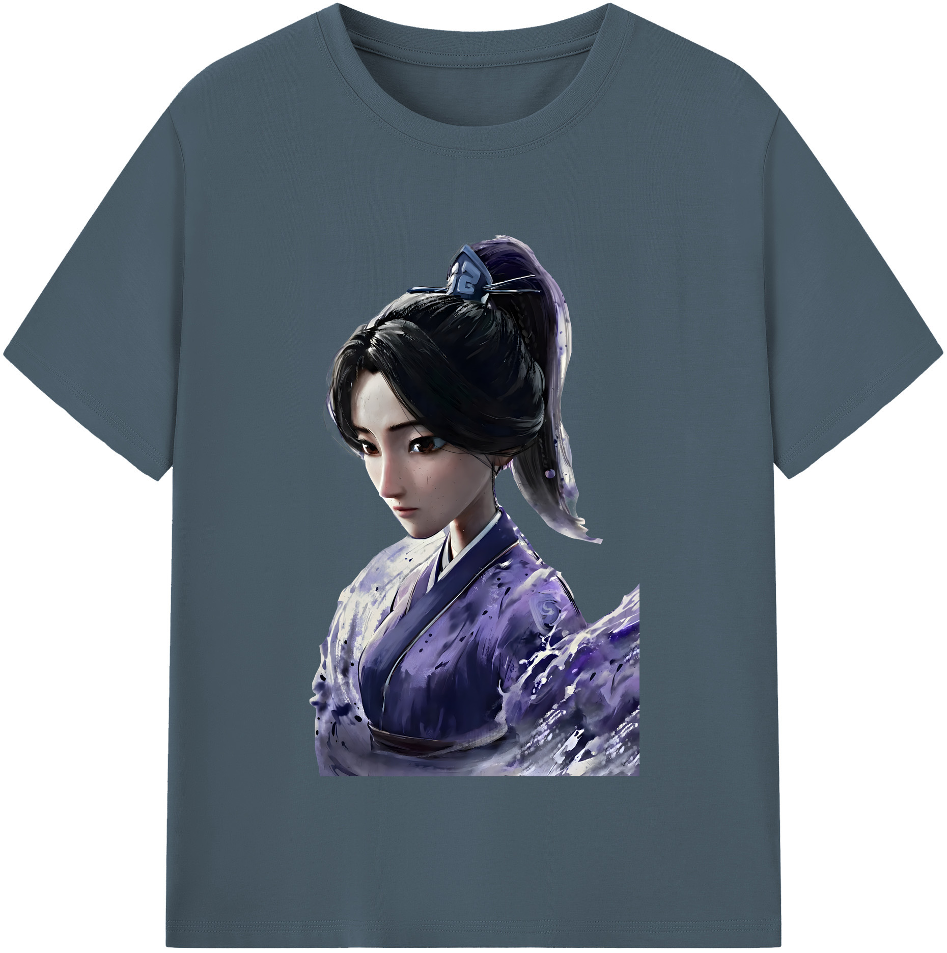 （画像用） Ne Zha 2 ナタ 魔童の大暴れ 綿100％半袖Tシャツ（フロントプリント）